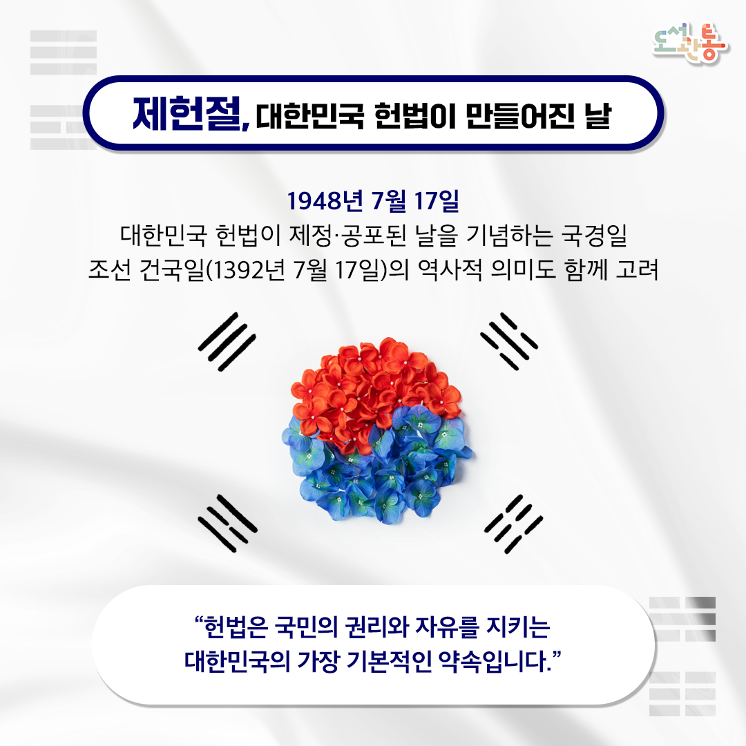 제헌절, 헌법이 만들어진 날